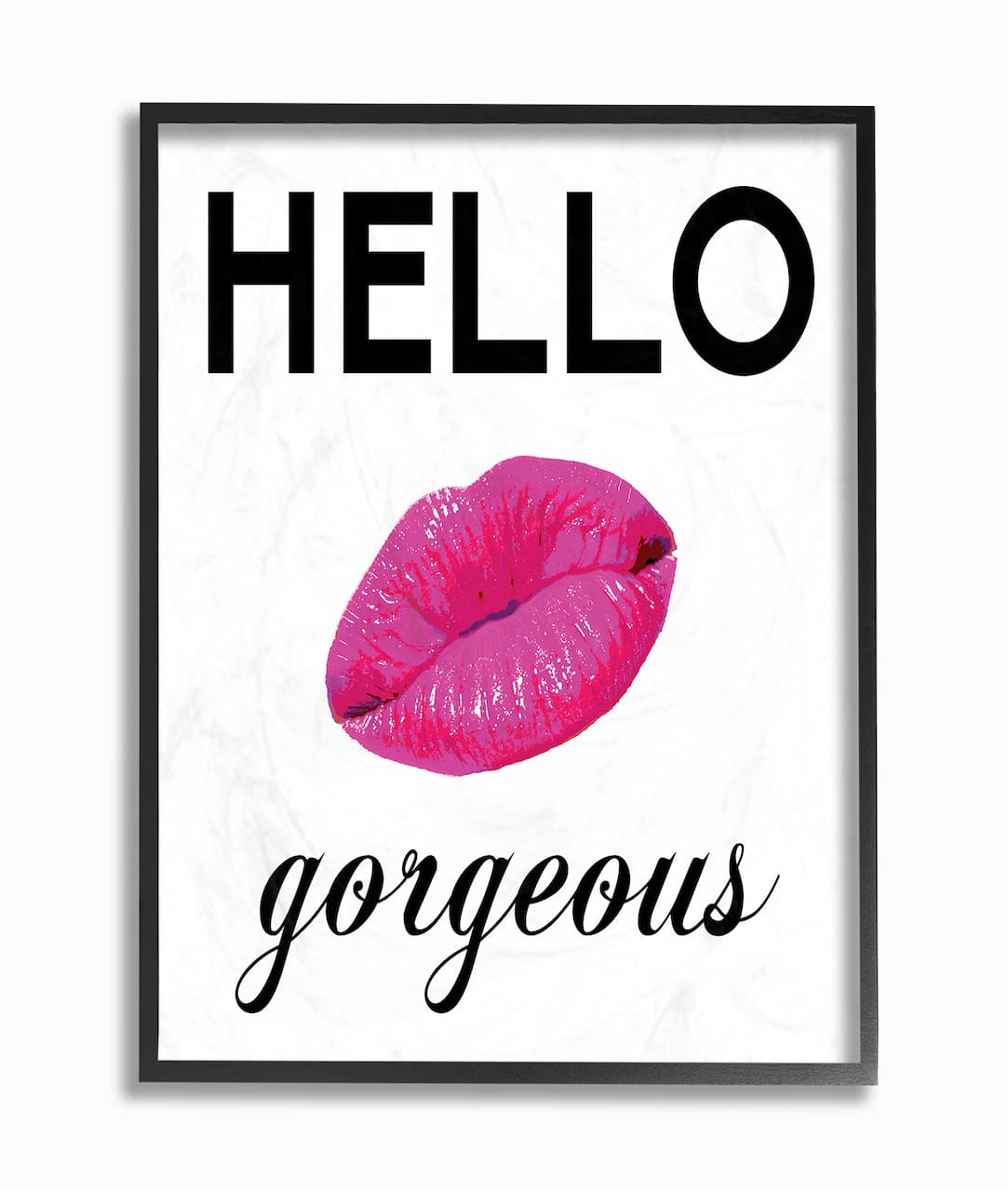 Stupell Industries Hello Gorgeous In Black Frame Wall Art
